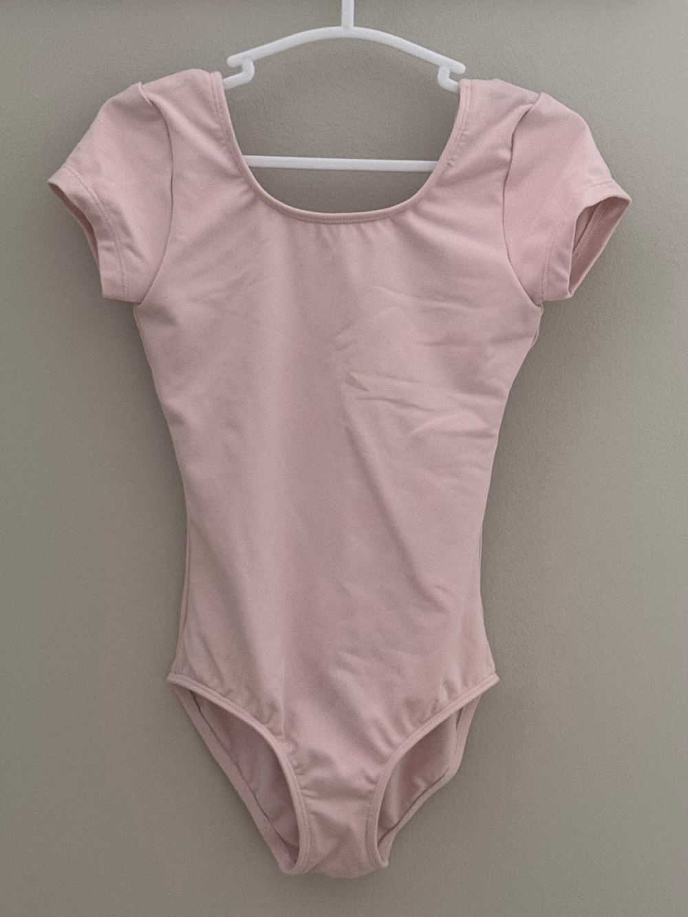 Girls Bloch Essential Short Sleeve Dance Leotard | Light Pink | Size T (Toddler)